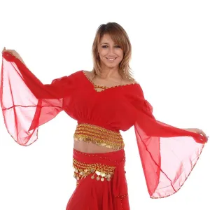 Belly Dance Chiffon Fluted Sleeve Top | ERASICA