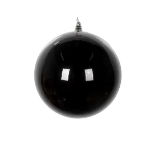 Black Shiny Ball Ornament, 6"