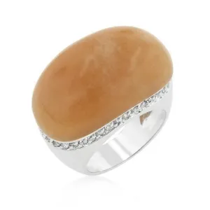 Carnelian Simulated Cocktail Ring