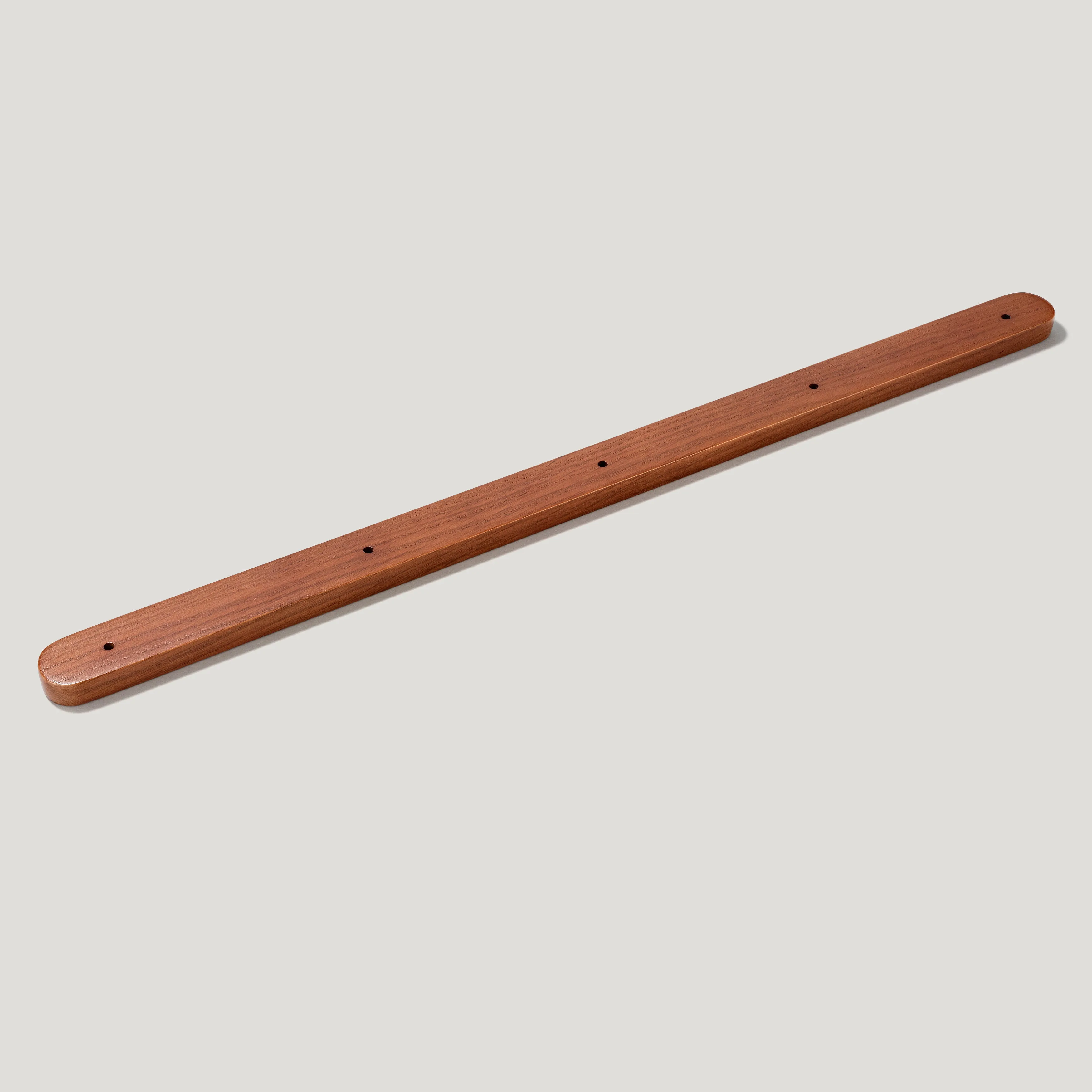 FELIX Wooden Wall Mounted Coat Rack - Dark Oak / Brass