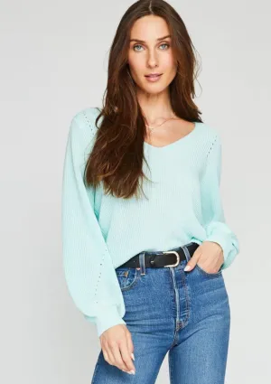 Hailey V-Neck Pullover - Seaglass