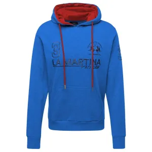 La Martina Chic Blue Cotton Hooded Sweatshirt