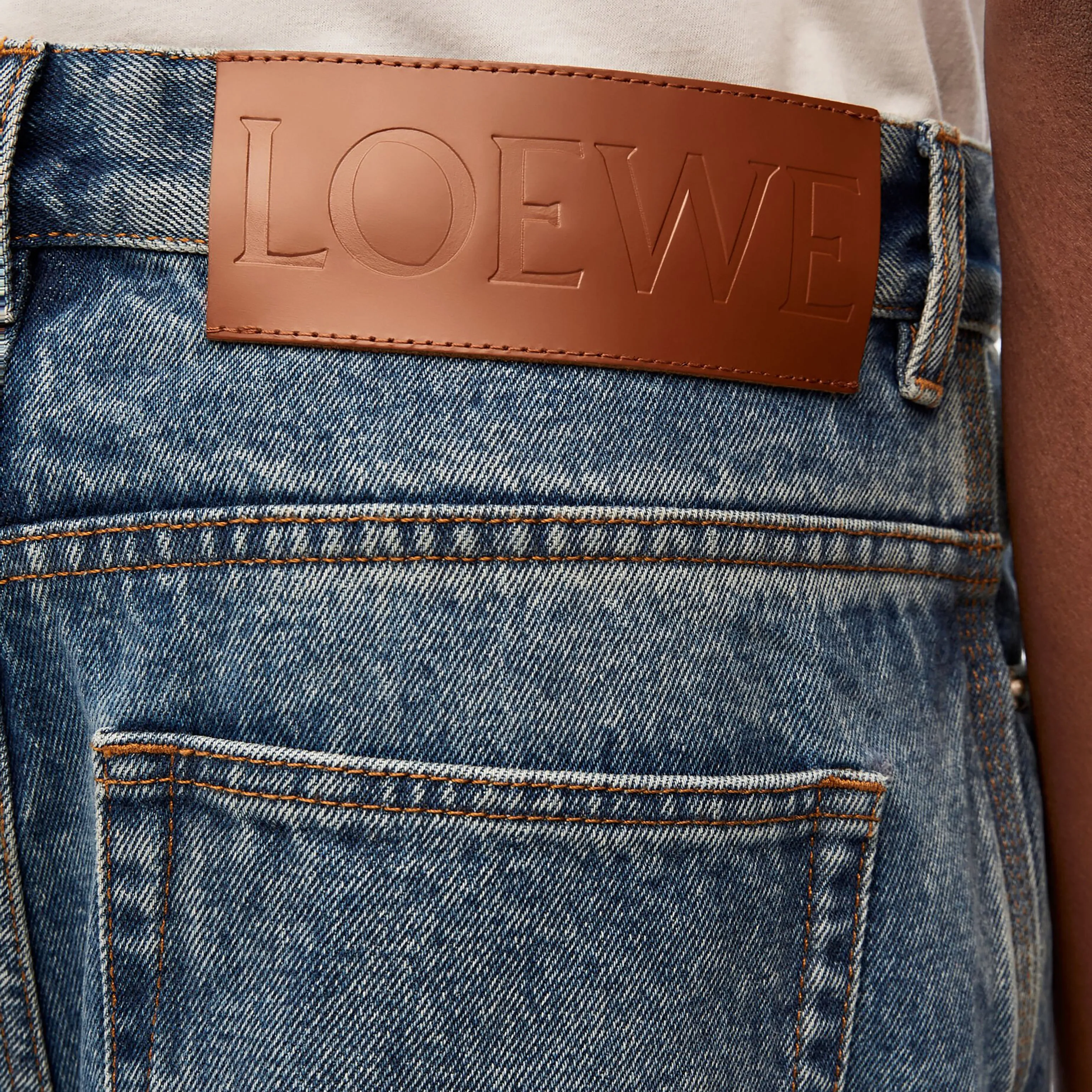 Loewe Anagram Baggy Jeans Blue