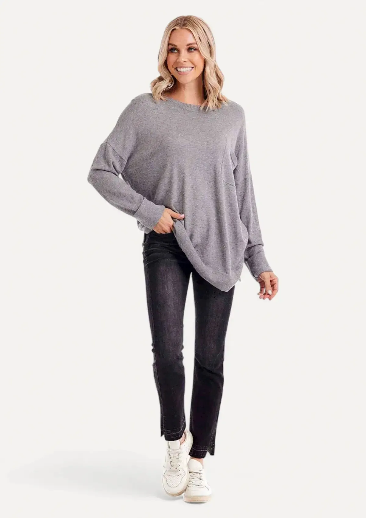 Penn Knit Top - Gray