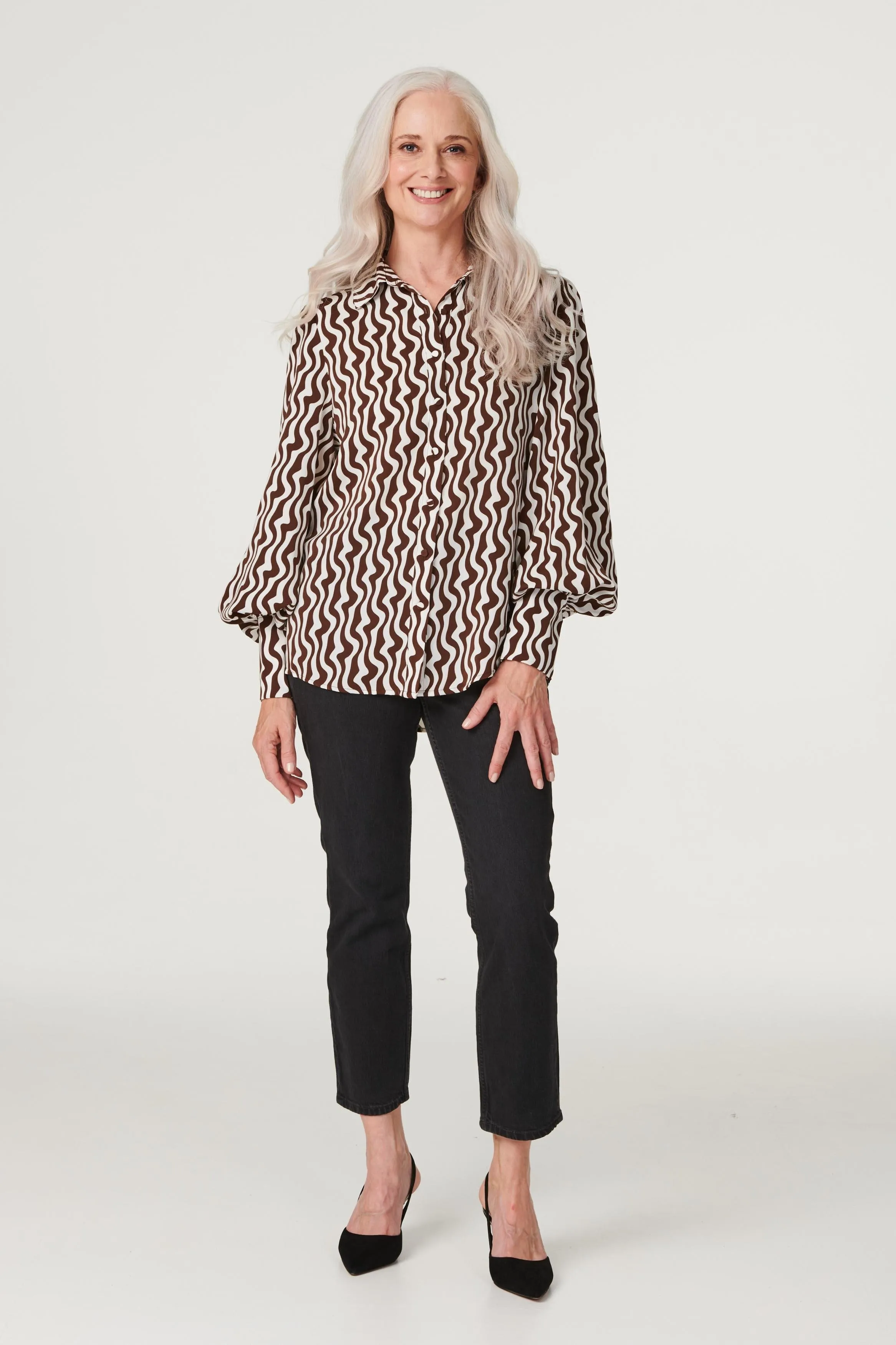 Printed Puff Sleeve Shirt